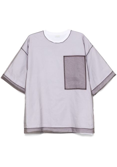 double laye t-shirt man white and burgundy DRIES VAN NOTEN | 251-021120-1603001